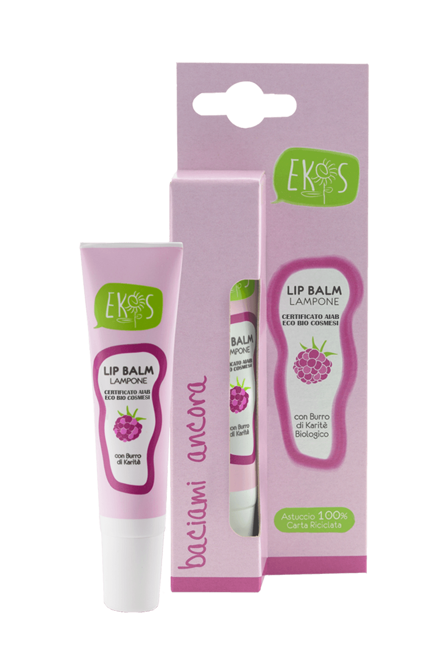 ekos lip balm lampone