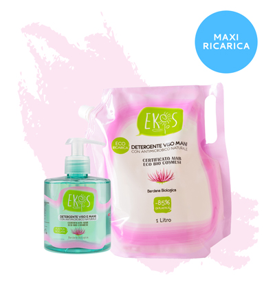 ekos restyling detergente viso mani bardana anteprima